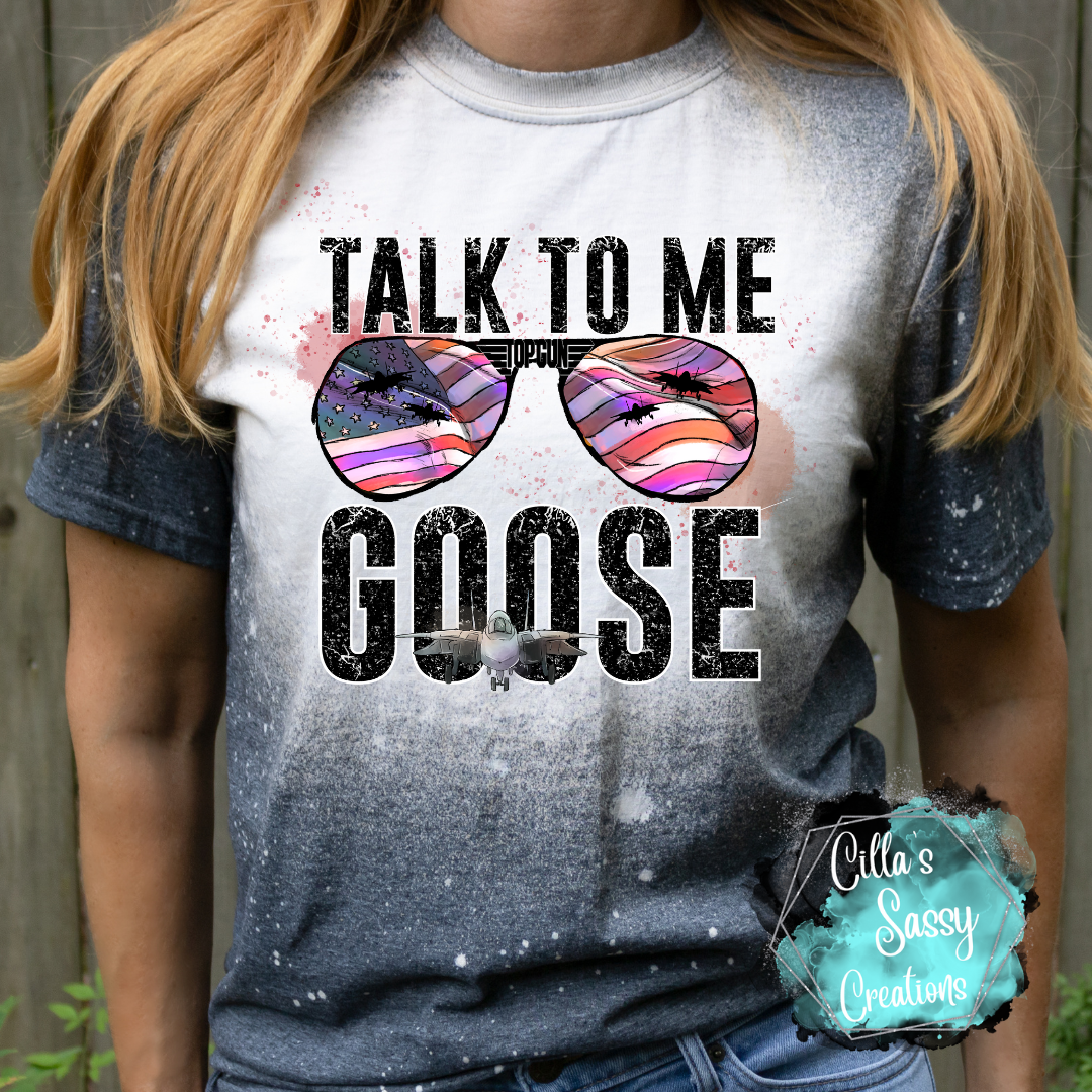 Talk to Me Goose / Bleached T-shirt 